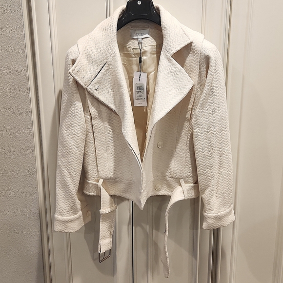 NWT REISS | Clara Wool Blend Biker Jacket - Picture 12 of 12